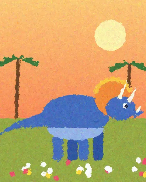 Triceratops al atardecer